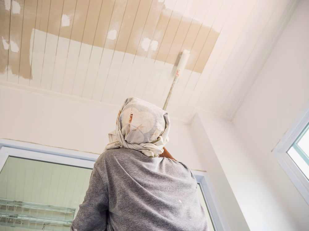 ceiling painting job for a bradenton office